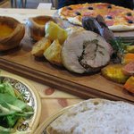 カフェ　マイクアンドシャーリー - 予約して再訪　サンデーランチ2名盛りとピザ