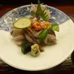 懐石料理 桝田 - お造り（とり貝、雲丹。蛸）