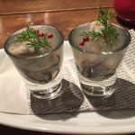 和IN場MARU - 生牡蠣は ショットグラスで とってもお洒落❤︎