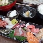 まるさん松本 - デラックスお造り定食