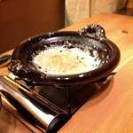 きたうら善漁。 - お焦げ出来上がり。