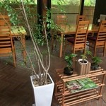 平成軽井澤食堂 - 店内の観葉植物