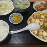 中華料理故郷 - 麻婆豆腐定食(680円）夜