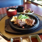 しゃぶしゃぶ焼肉専門店 竹屋 - 2014年10月　特選牛ロースステーキセット200g【フェアで1980円】