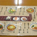 万八ラーメン - メニュー