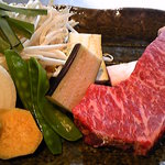佐賀牛 季楽 銀座  - 今日のステーキと野菜