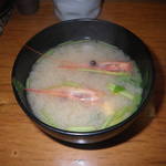 Sushi Ryuu - 海老頭入り三つ葉の味噌汁