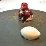 THE SODOH HIGASHIYAMA KYOTO - 2015/06 ﾗﾝﾁ The SODOH \5,500 アメリカンチェリーとピスタチオのダッコワーズ バニラアイス添え