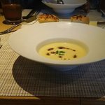 Reconnaissance - 納豆のオイルをかけた冷製コーンスープ