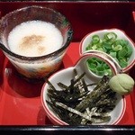 元祖 瓦そば たかせ - とろろと薬味 2015.6