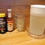 自家製ミートソース potto - 粉チーズとハバネロソース