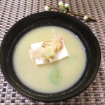 Hifumian - ふきのとうのすり流し
                        豆腐、ふきのとうの天ぷら