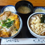 Soba Machidaya - ミニカツ丼セット（小たぬき蕎麦）