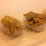 金城 - 雲丹食べ比べ