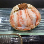 Nagomi Sushi - 名称忘れました……香箱蟹だっけかな？カニが剥いてあって食べ易いです。カニ肉の下にはカニの卵や味噌も！！