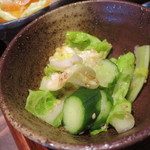 こはなカフェ - キャベツときゅうりの塩ダレ