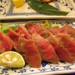 銀座魚勝 - 尾崎牛ロース芯和風ステーキ