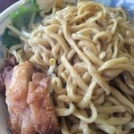 らーめん 陸 - まぜそば＋豚増しを混ぜたところ