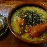 晴れ酒ば てる - かしわおにぎり、ちょい辛担々麺