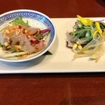 ★7真鯛のおさしみと、彩り野菜の青山椒和え
          