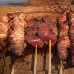 居酒屋 昭 - とり身、ハート、ねっく、タレ焼き