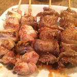 居酒屋 昭 - 皮、ネギマ タレ焼き