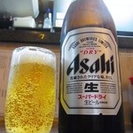 とんかつ店 みのや - 瓶ビール（中）￥450