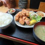 季節料理 藤原 - からあげ定食700円（ごはん大盛り）