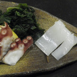 海鮮料理 和 - 山口県産お刺身定食（タコ、イカ）（第一回訪問）