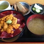 Kawashima ya - ウニまぐろ丼\1,100大盛り\100