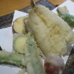 志趣饗粋 蕎麦 鷲ひら - 天然キスの天ぷら