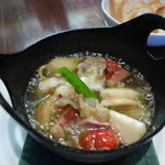 デュフェール - アヒージョ。さすが秋田。しょっつるが入ります。