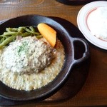 Toranomon HOP - ハンバーグステーキ　キノコクリーム・ライス