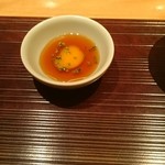 一心鮨 光洋 - 真鯛のつけだれ。葛でとろみをつけたポン酢。