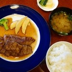 Morimori Tei - 切り落しステーキ定食