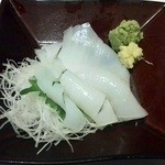 はす家 - 赤いか（剣先いか）刺身￥800（税抜）