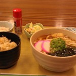 Asunaroshokudou - H26/10うどんセット、味ご飯