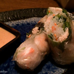 アジアンキッチン - 海老と蒸し鶏の生春巻き