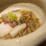 鮨龍尚 - じゅんさいと帆立の酢の物　2015.06