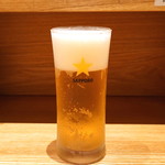 天丼 金子屋 - サッポロ　生ビール　(2015/06)
