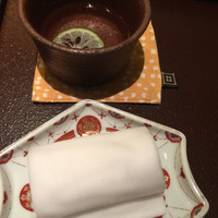 すし青柳 - フィンガーボールとお手拭き