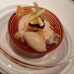 レストラン サンパウ - 最後のデザートはバナナ、チョコ、きな粉アイス、ケーキ、ムース、白みそ
      