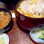 Sobadokoro Maruhana - カツ煮セット かけ