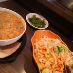 一閑人 - ハバネロつけ麺中盛+パクチー