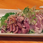 地鶏刺し3点盛り（皮・もも・ムネ） 