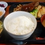松本ゴールデンバーグ - ゴールデンデミハンバーグ＋ご飯セット