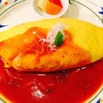 北極星 - ドライカレーオムライス♪カレーの味しません(-｡-;