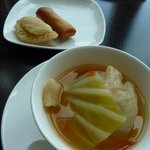 広東料理 センス - 点心類　揚げ物2種類　と、スープ