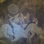 魯園菜館 - 高級感漂う壁の中国画