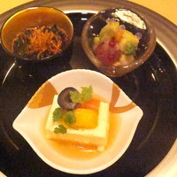 札幌なだ万茶寮 - オープニングメニューランチ　３０２４円　先付け　【　２０１５年６月　】